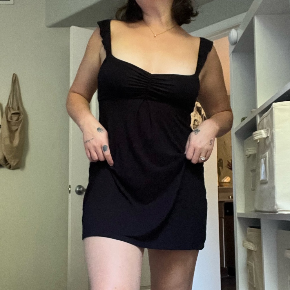 Black mini dress